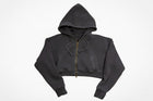 Grigio Cropped Zip Hoodie